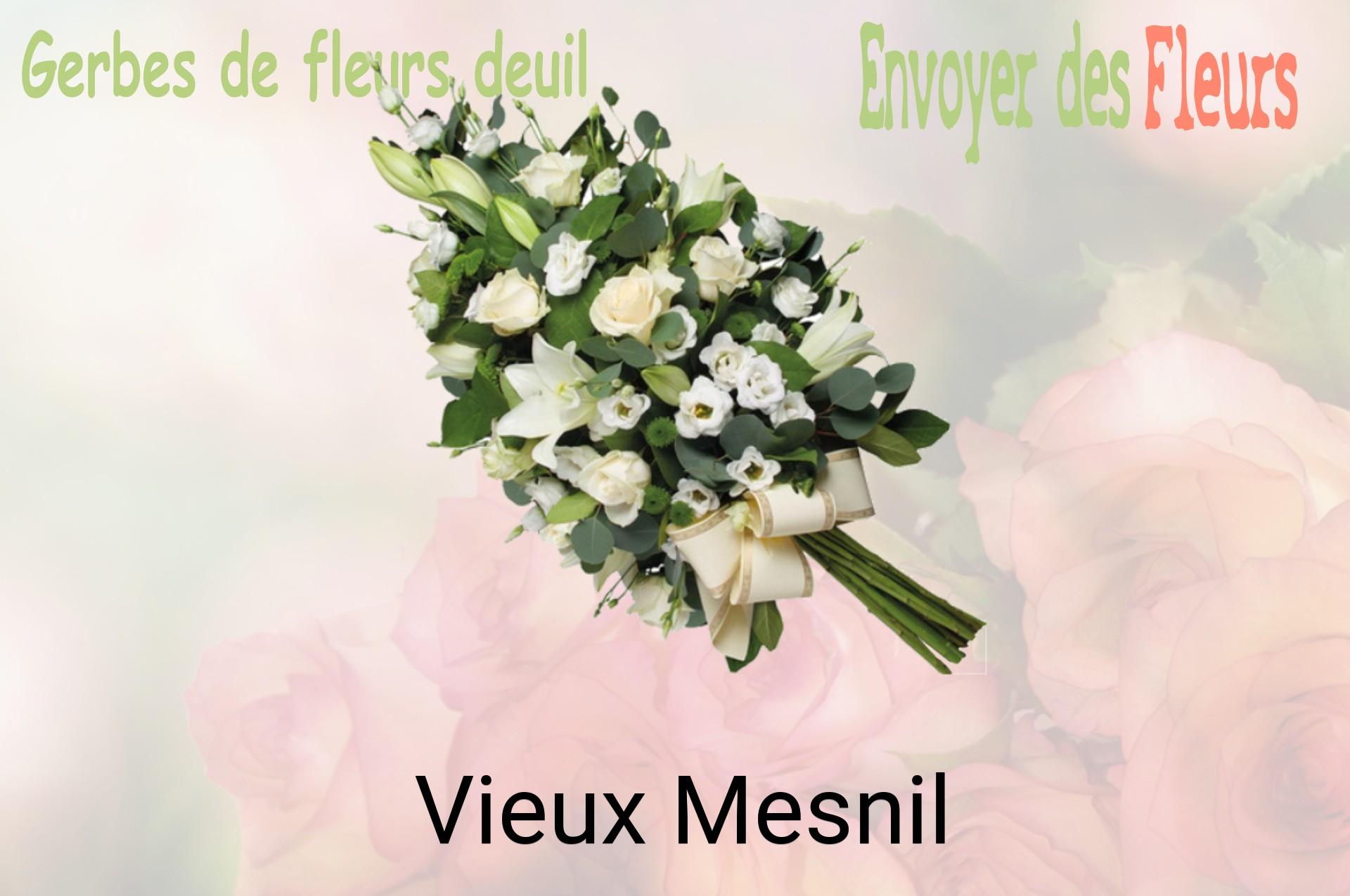 Gerbe de fleurs de deuil livrée à Vieux-Mesnil